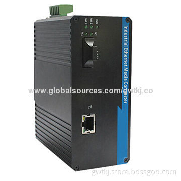 Industrial Ethernet Media Converter, -40 - 85 Operating Temperature and Dual Redundant Power Input